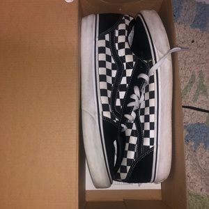 Checkered Vans size 12